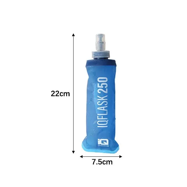 Bouteille d'eau pliable 250 ml / 500 ml, souple, pour le sport, la course, le camping et la randonnée 8