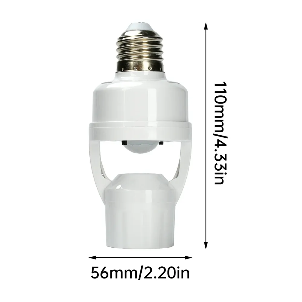 Douille de lampe à détecteur de mouvement E27 avec capteur infrarouge de présence humaine, installation sans fil, tête de lampe pour escaliers et couloirs 6