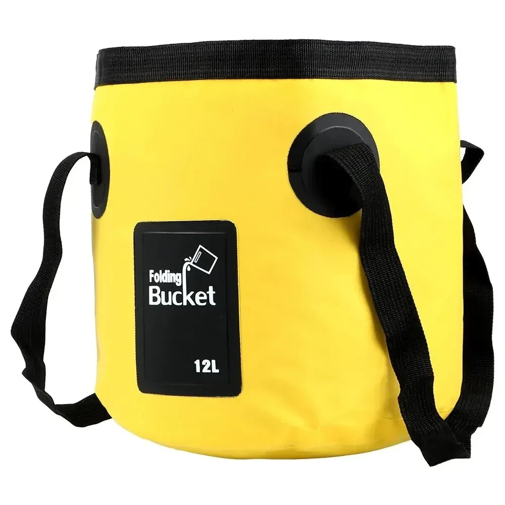 Seau pliant portable pour voyages en plein air, seau d'eau pliable, sac de lavage d'évier, seau de lavage de voiture, multifonction pour le camping 2