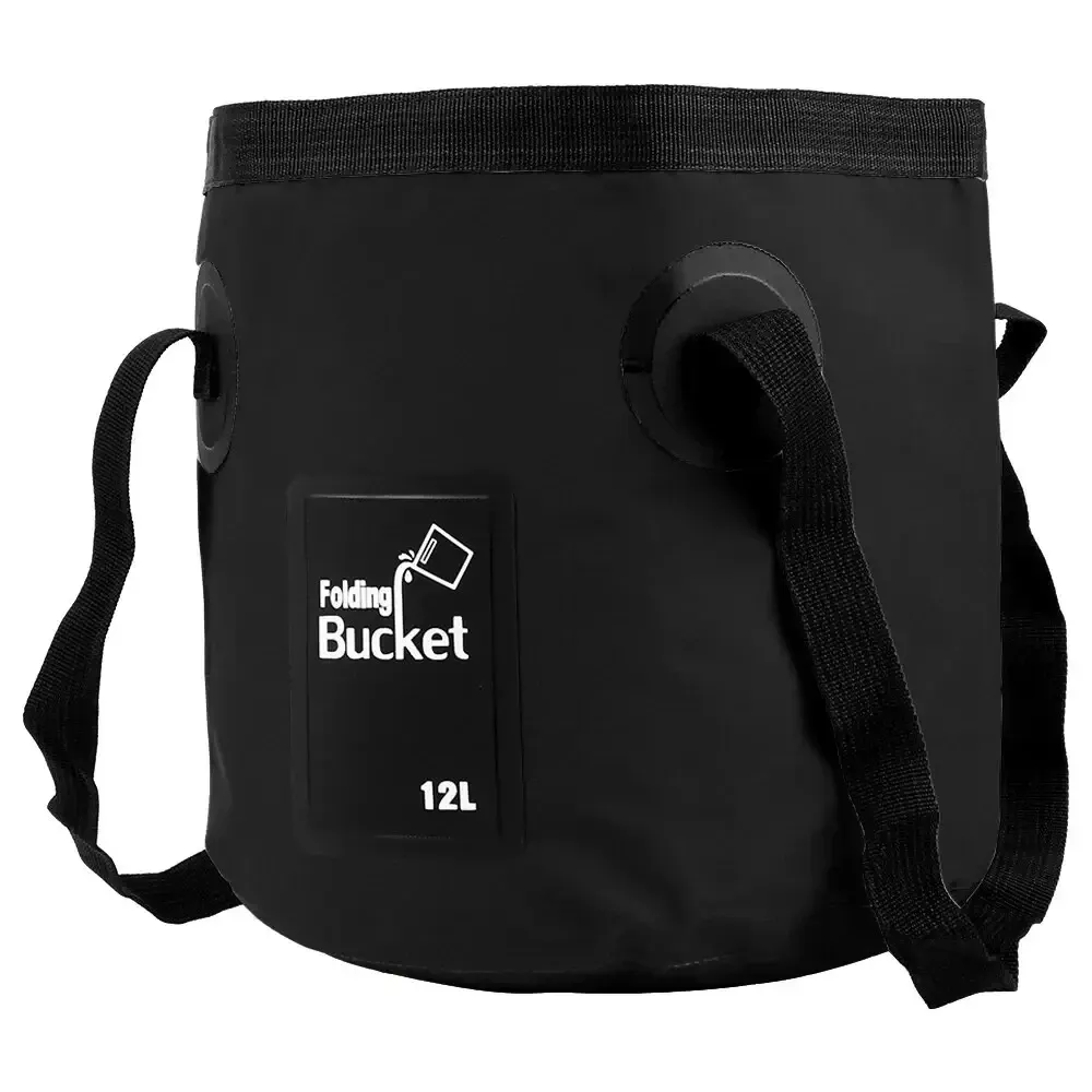 Seau pliant portable pour voyages en plein air, seau d'eau pliable, sac de lavage d'évier, seau de lavage de voiture, multifonction pour le camping 7