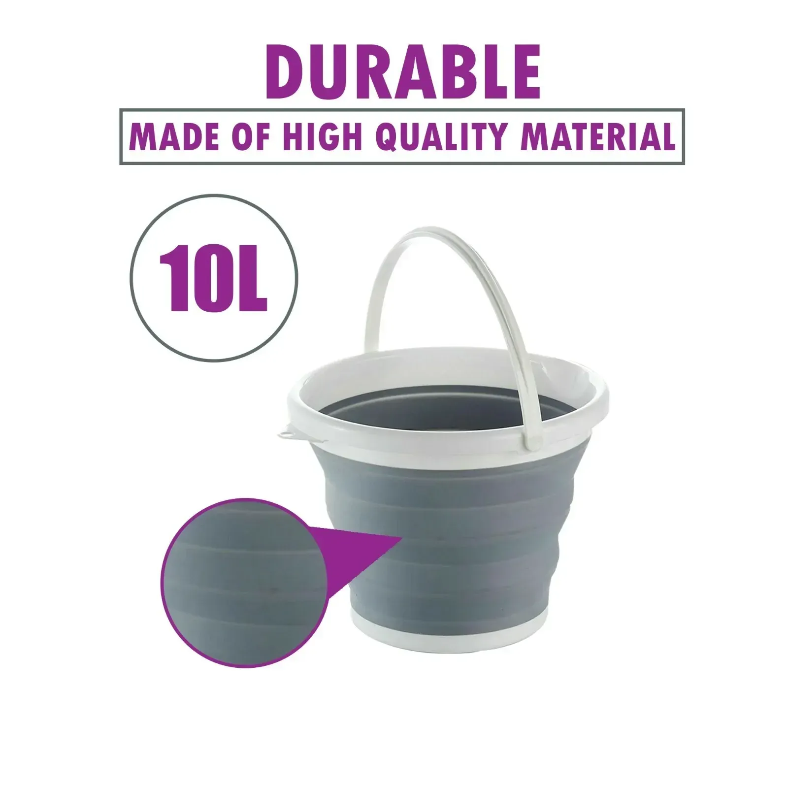 Entonnoir de remplissage d'eau pliable en silicone pour camping-car et caravane, 10 L 7