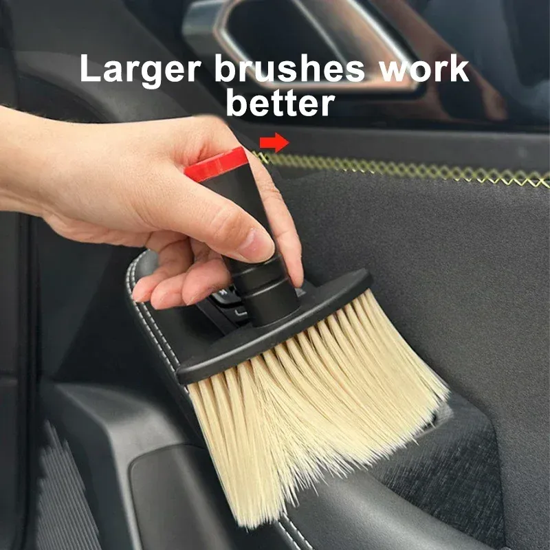 Brosse de lavage SEAMETAL pour voiture, dépoussiéreur de sortie de climatisation, brosse à poils souples pour le nettoyage intérieur automobile 4