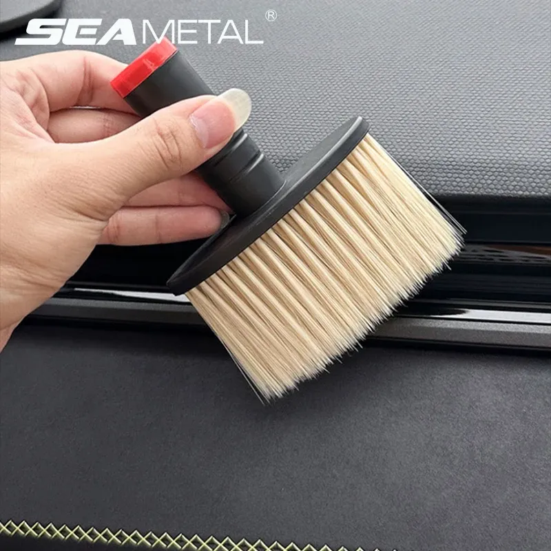 Brosse de lavage SEAMETAL pour voiture, dépoussiéreur de sortie de climatisation, brosse à poils souples pour le nettoyage intérieur automobile 6