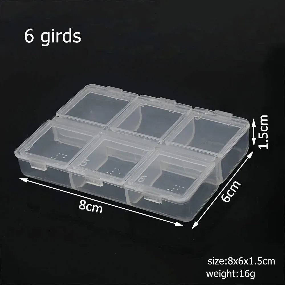 Boîte de rangement en plastique à 6 à 32 compartiments, coffret à bijoux avec séparateurs pour perles, idéal pour l'artisanat et la couture 11