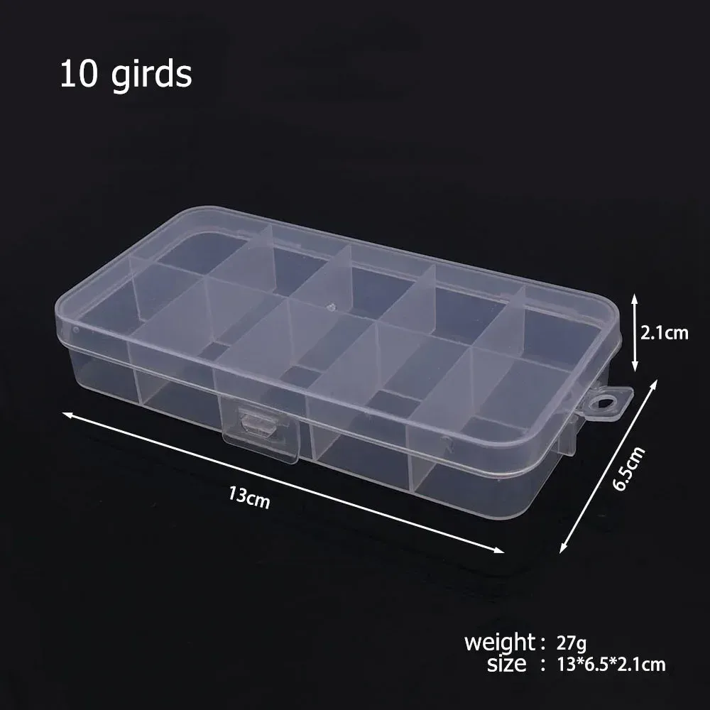 Boîte de rangement en plastique à 6 à 32 compartiments, coffret à bijoux avec séparateurs pour perles, idéal pour l'artisanat et la couture 12