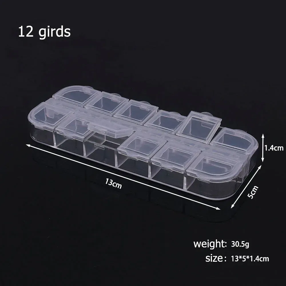 Boîte de rangement en plastique à 6 à 32 compartiments, coffret à bijoux avec séparateurs pour perles, idéal pour l'artisanat et la couture 14