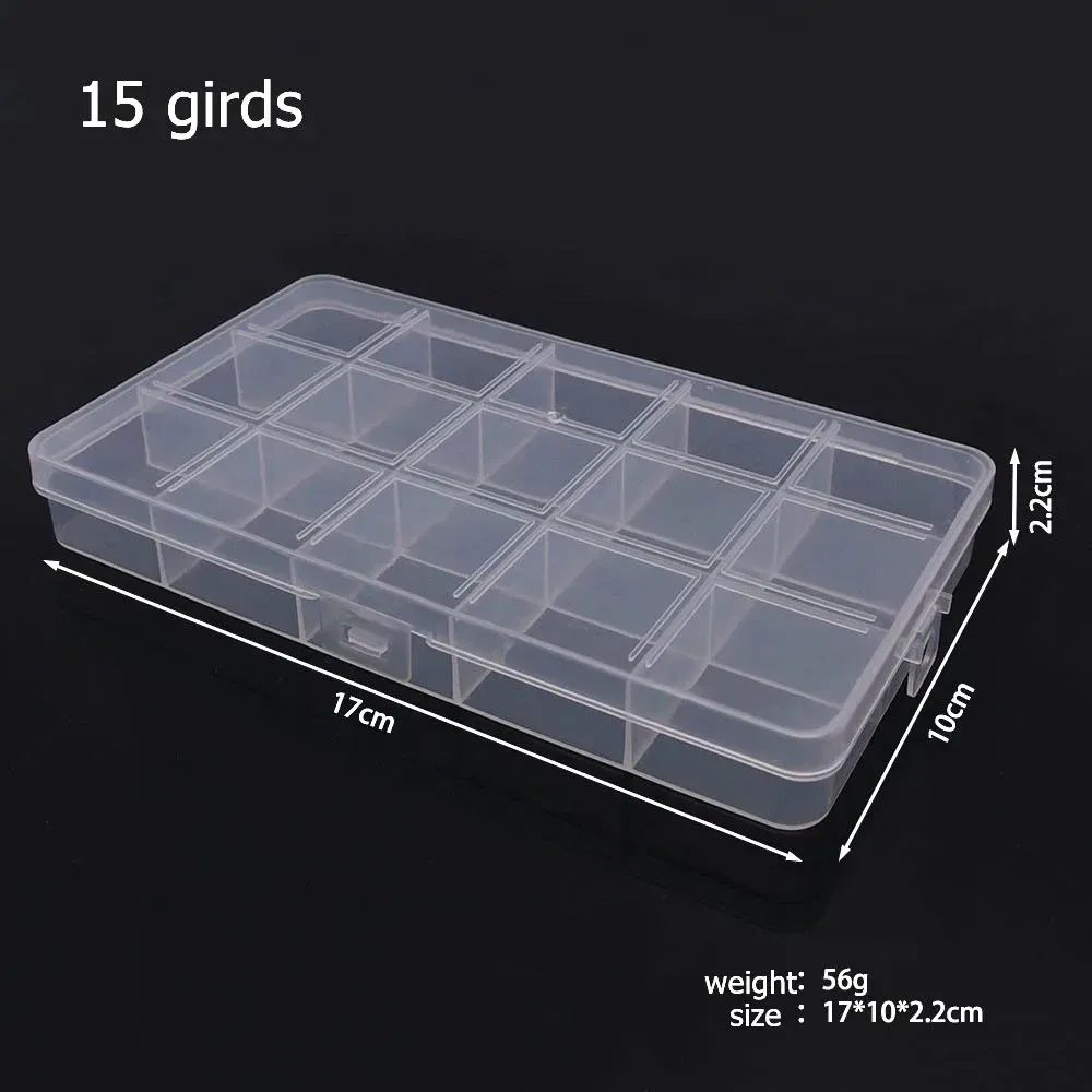 Boîte de rangement en plastique à 6 à 32 compartiments, coffret à bijoux avec séparateurs pour perles, idéal pour l'artisanat et la couture 16