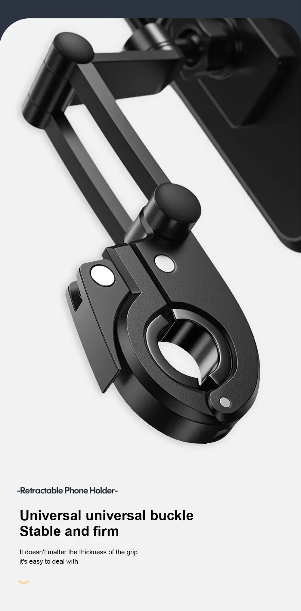 Support de téléphone étanche pour moto, détail de la base