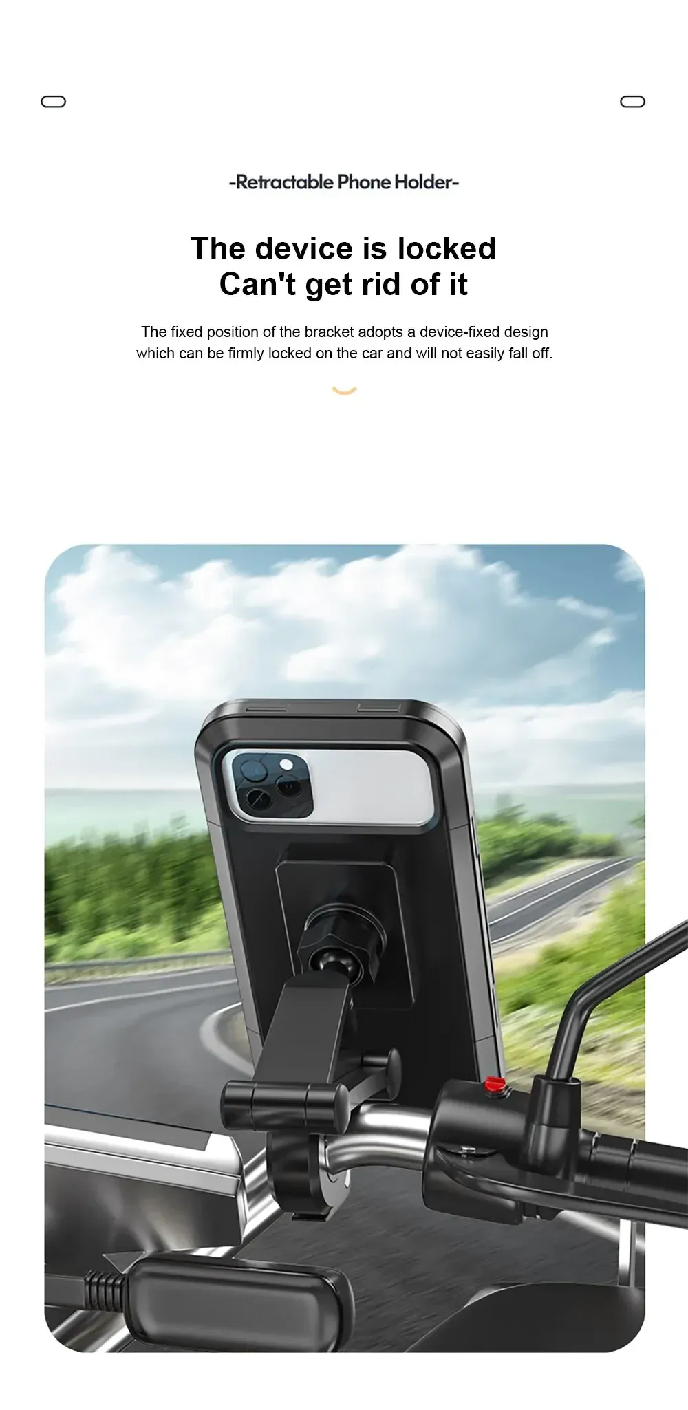 Support de téléphone étanche pour moto, en extérieur