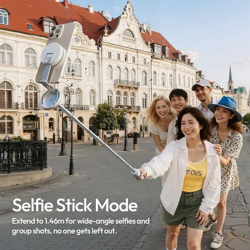 Trépied de téléphone automatique Ulanzi MT85 MagSafe, aimant double face, télécommande sans fil 10 m, pour perche à selfie de voyage en plein air, original 6
