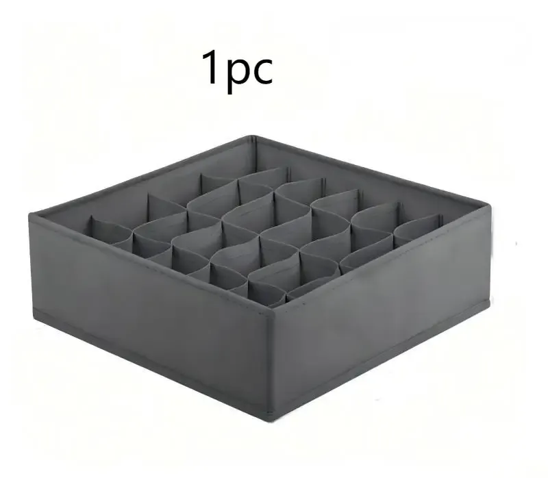 Organiseur pliable en tissu à 24 compartiments pour chaussettes et sous-vêtements, armoire et tiroir 9