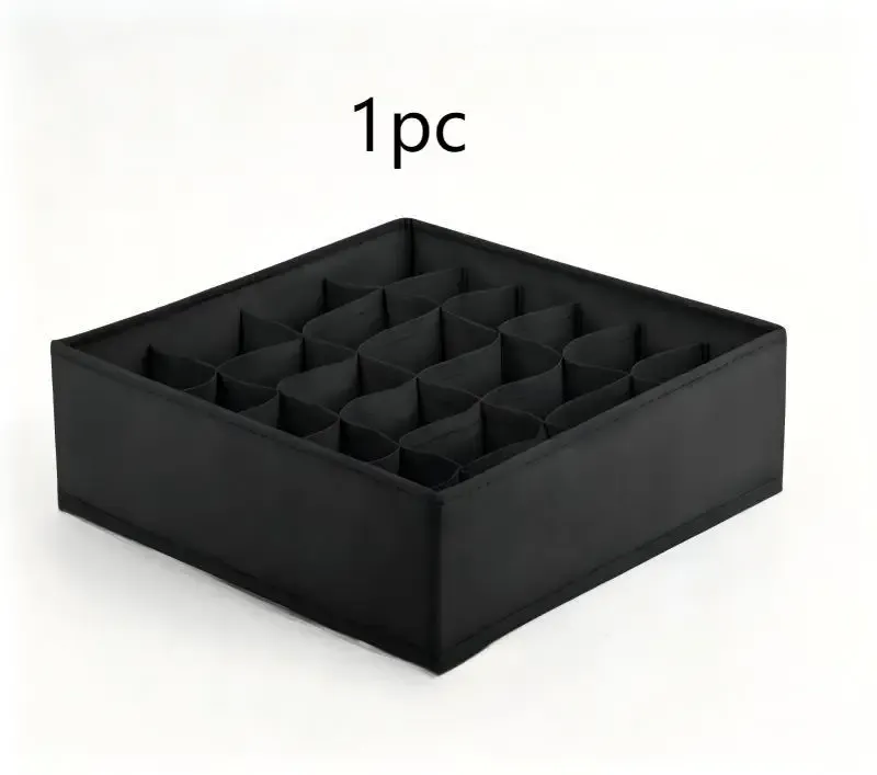 Organiseur pliable en tissu à 24 compartiments pour chaussettes et sous-vêtements, armoire et tiroir 7