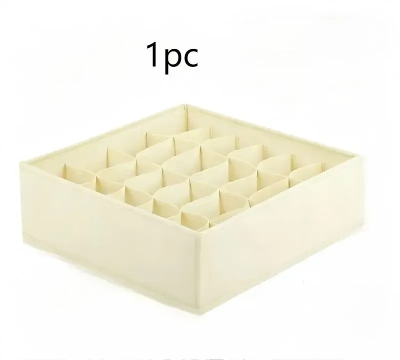 Organiseur pliable en tissu à 24 compartiments pour chaussettes et sous-vêtements, armoire et tiroir 8