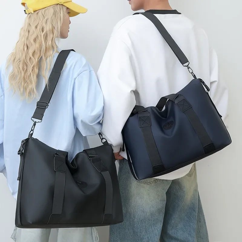 Sac fourre-tout en tissu Oxford, vue de profil