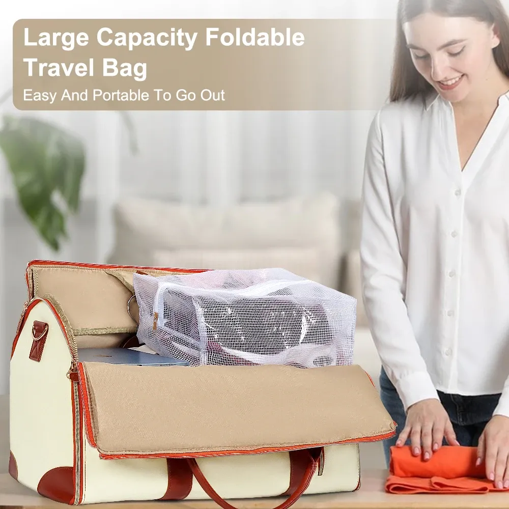Sac de voyage pliable grande capacité pour femme, organisateur multifonction 6