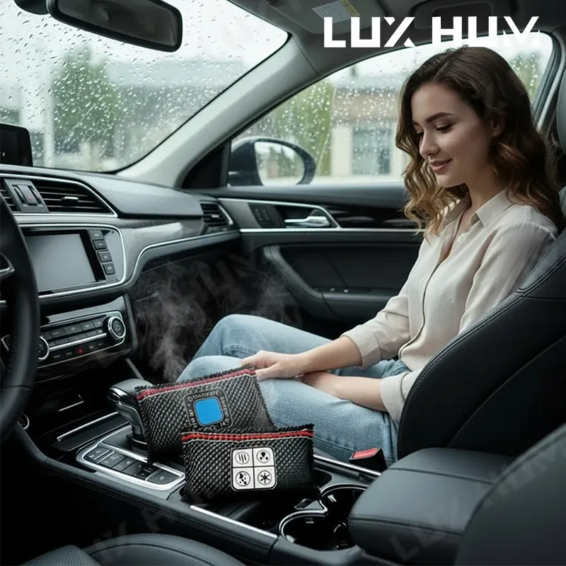 Déshumidificateur de voiture réutilisable et écologique, absorbeur d'humidité avec indicateur visuel - Image 1