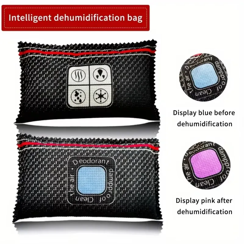 Déshumidificateur de voiture réutilisable et écologique, absorbeur d'humidité avec indicateur visuel 2
