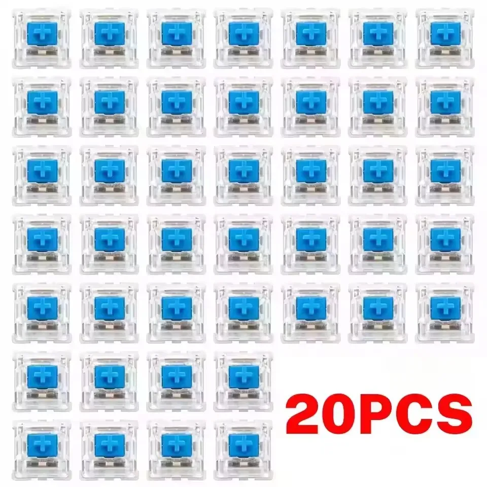 Interrupteurs mécaniques de remplacement à 3 broches pour clavier DIY, lot de 10 ou 30 : bleu, rouge, marron 11