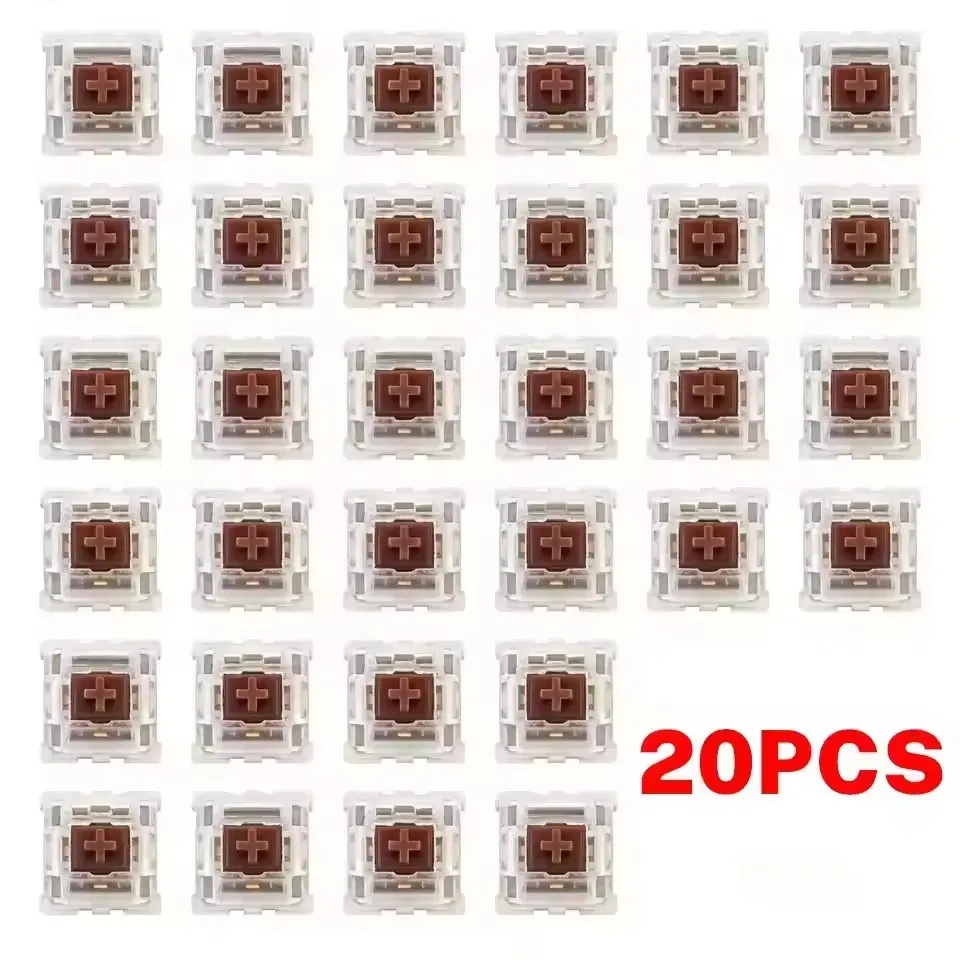 Interrupteurs mécaniques de remplacement à 3 broches pour clavier DIY, lot de 10 ou 30 : bleu, rouge, marron 8