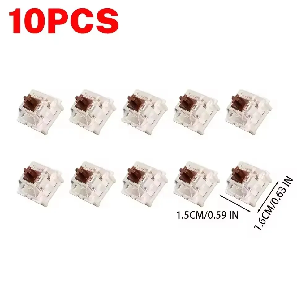 Interrupteurs mécaniques de remplacement à 3 broches pour clavier DIY, lot de 10 ou 30 : bleu, rouge, marron 9