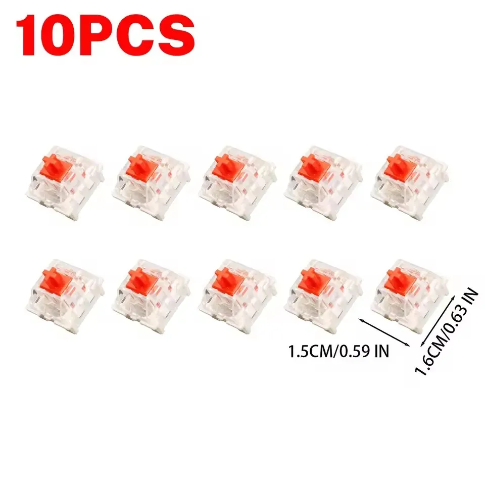 Interrupteurs mécaniques de remplacement à 3 broches pour clavier DIY, lot de 10 ou 30 : bleu, rouge, marron 14
