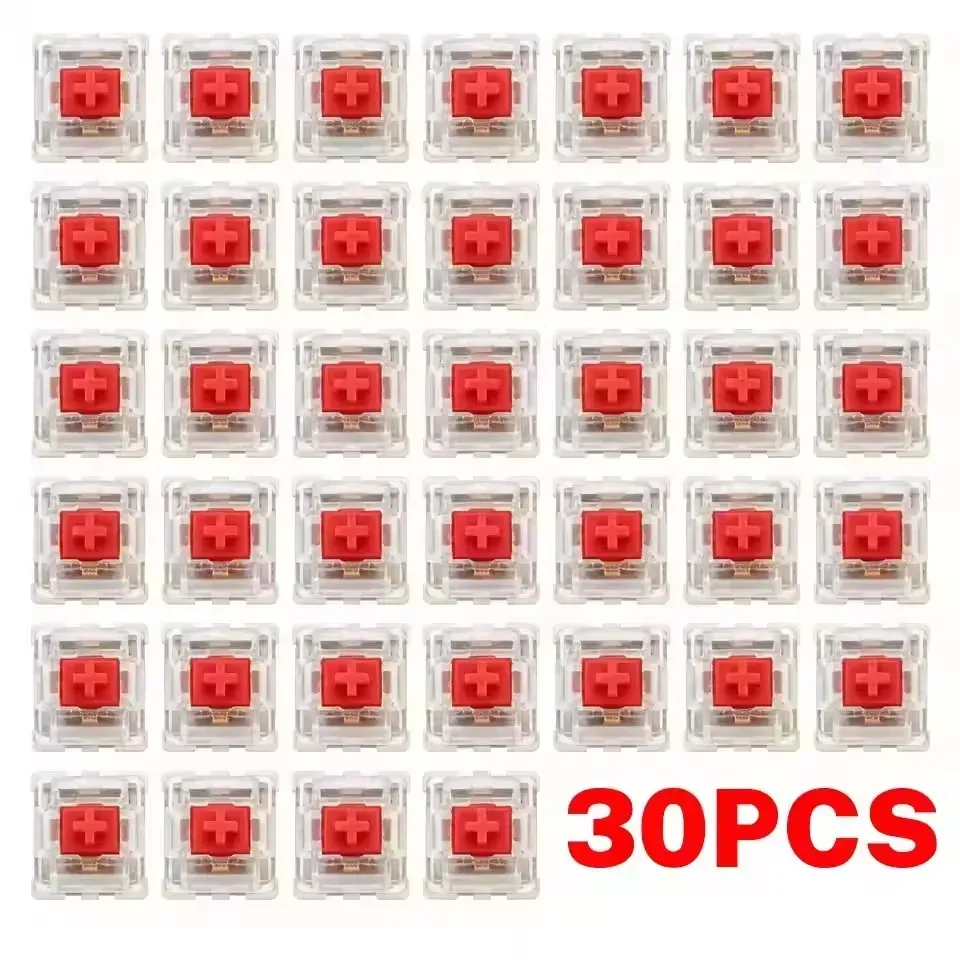 Interrupteurs mécaniques de remplacement à 3 broches pour clavier DIY, lot de 10 ou 30 : bleu, rouge, marron 12