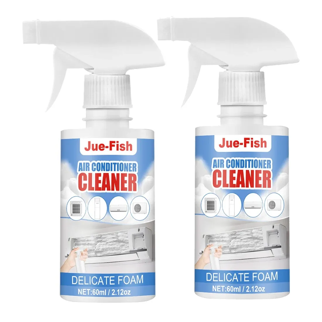 Spray nettoyant pour climatiseur, nettoyage professionnel des conduits, filtres et grilles d'aération – neutralisant d'odeurs pour climatisation domestique et automobile, lot de 1 ou 2 pièces - Image 1