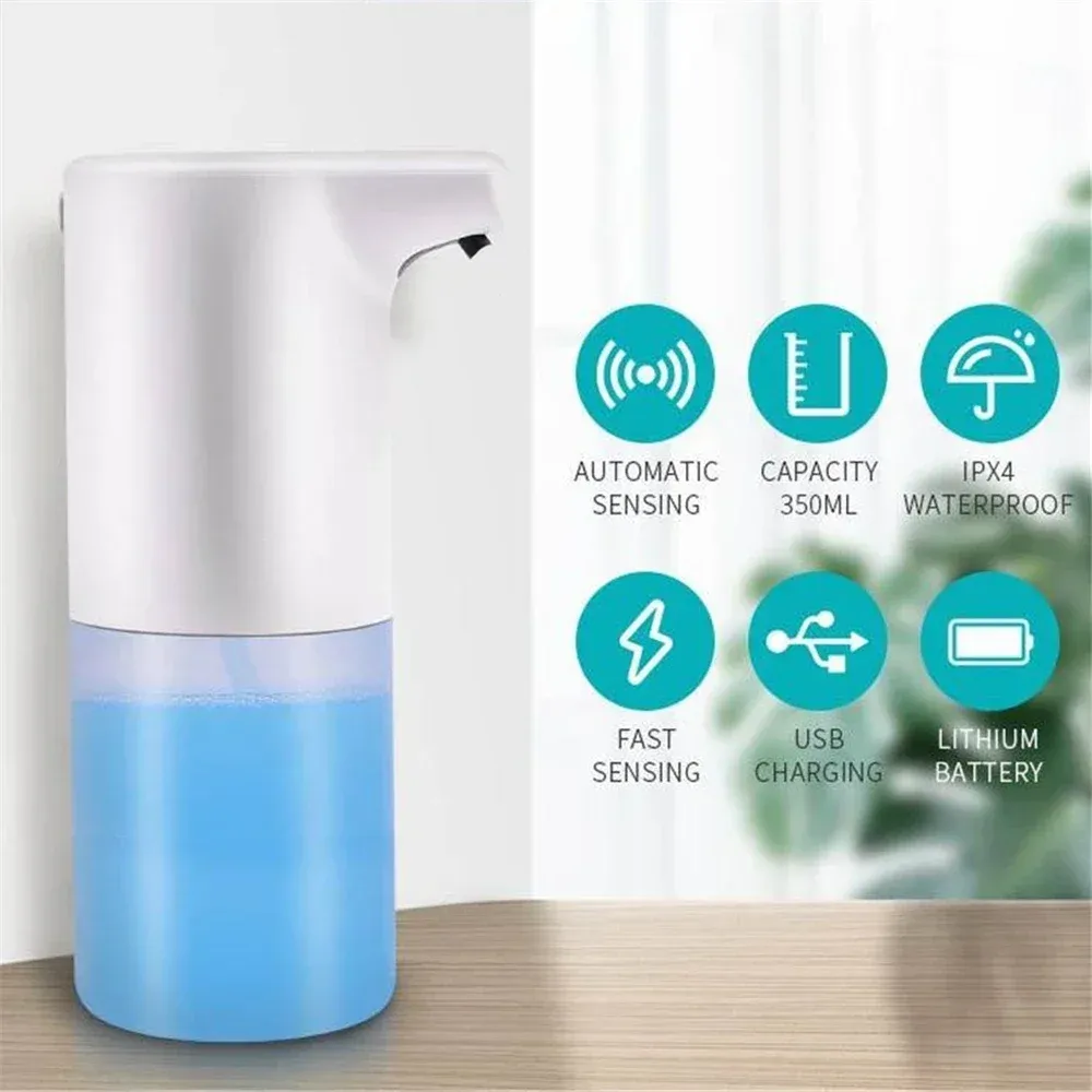 Distributeur automatique de savon mousse sans contact à capteur infrarouge, rechargeable USB-C, Regina 6