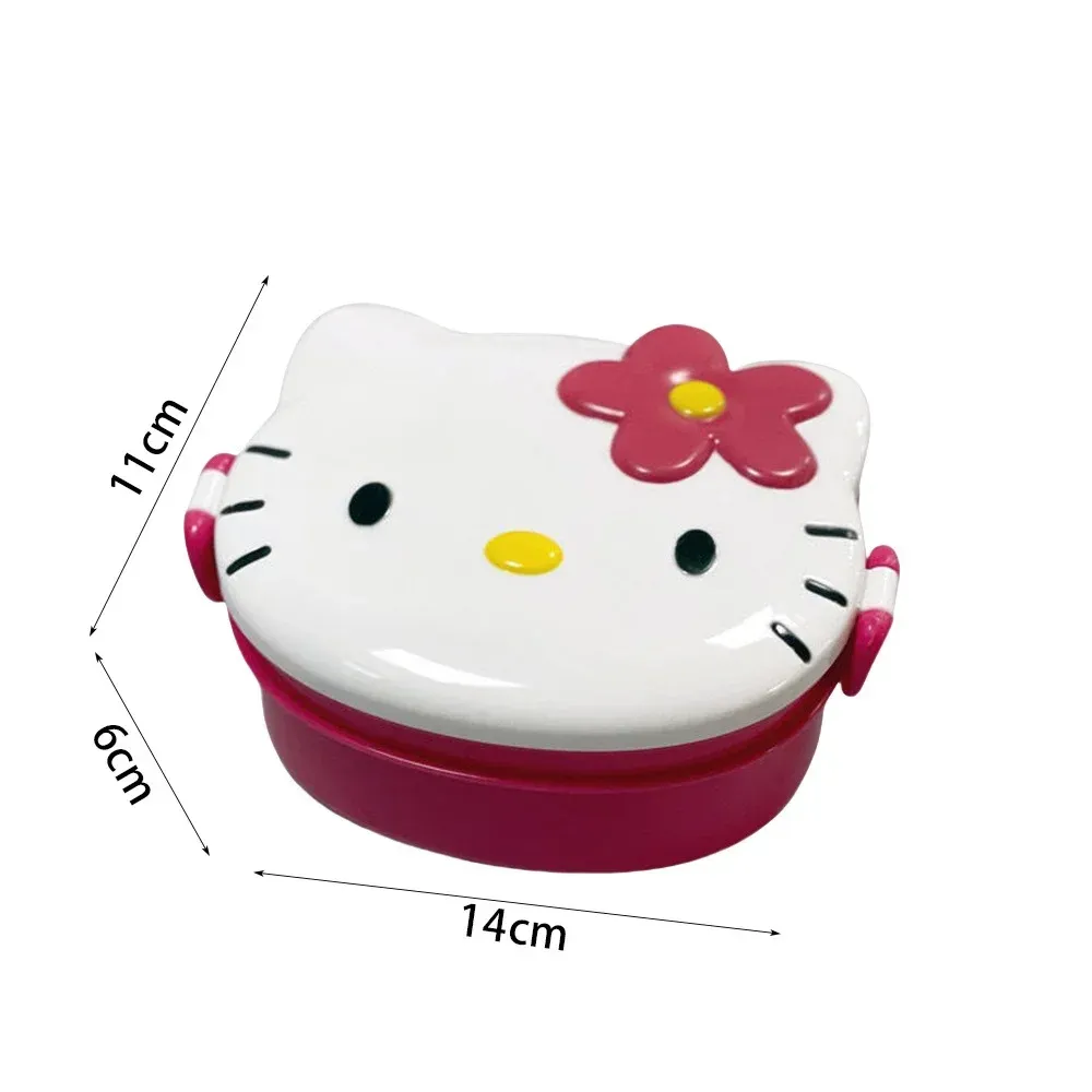 Boîte à lunch portable Hello Kitty avec couverts, boîte bento et conteneur de collations 6