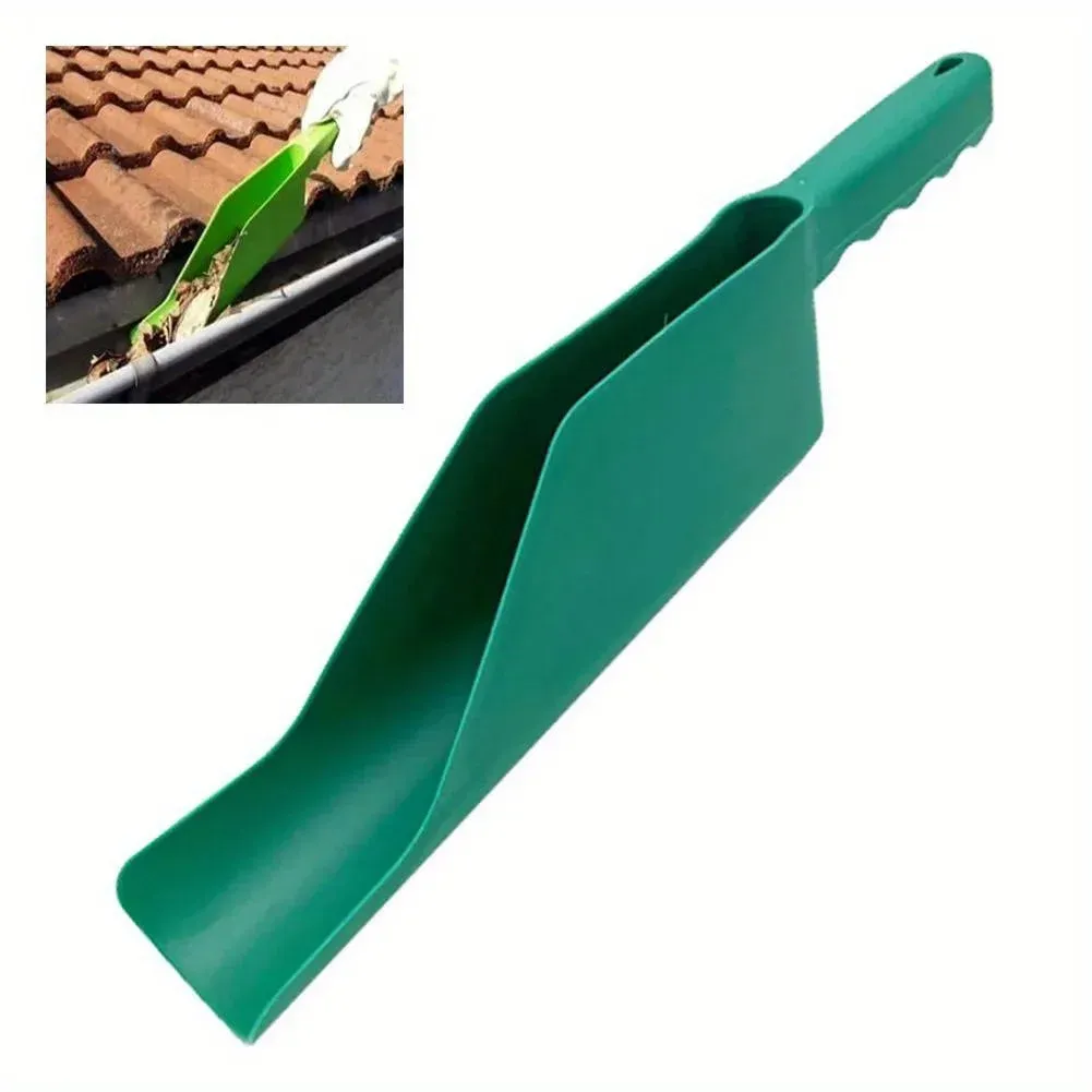 Cuillère de nettoyage de gouttière, outil de toit à ajustement flexible, retrait multi-usage des débris et de la saleté, pour avant-toit et feuilles de jardin - Image 1