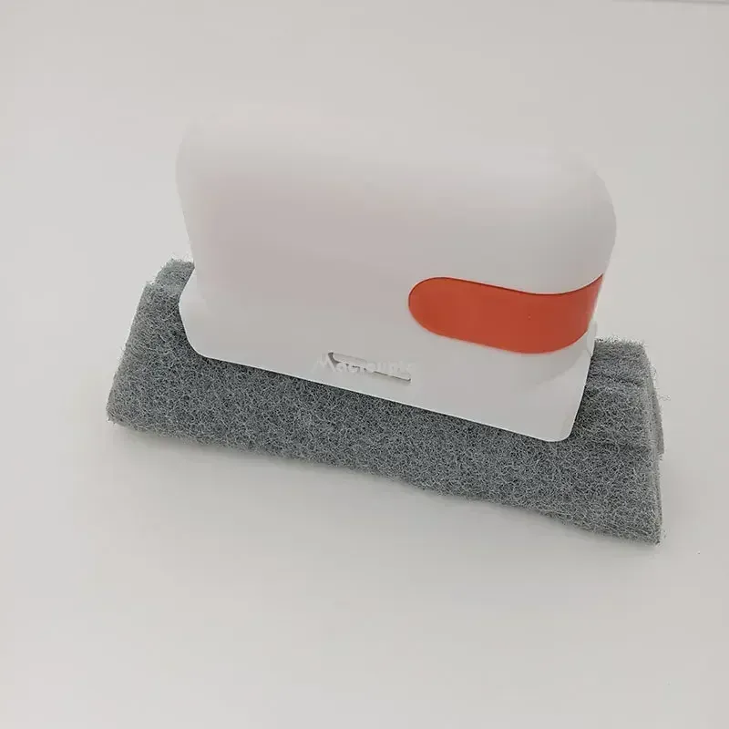 Outil de nettoyage 2 en 1 pour rainures : brosse pour cadres de fenêtre, rails de porte coulissante et fentes à main 12