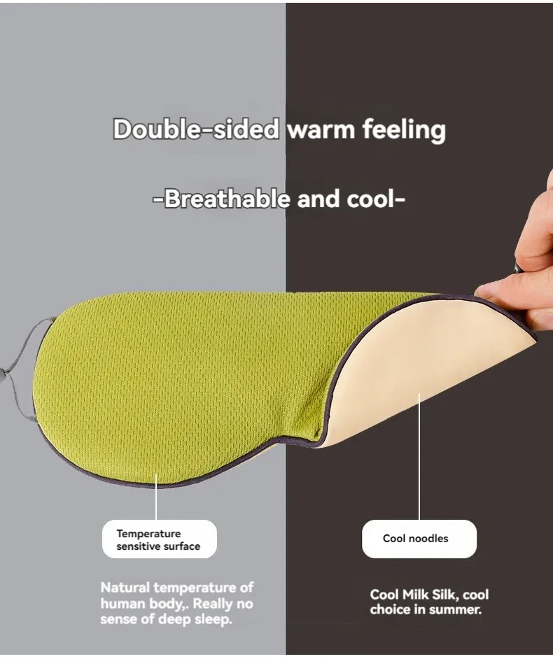 Masque de sommeil en soie glacée, ambiance apaisante