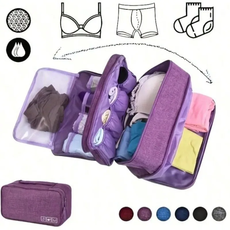 Organisateur de voyage léger à fermeture éclair pour sous-vêtements et chaussettes 1