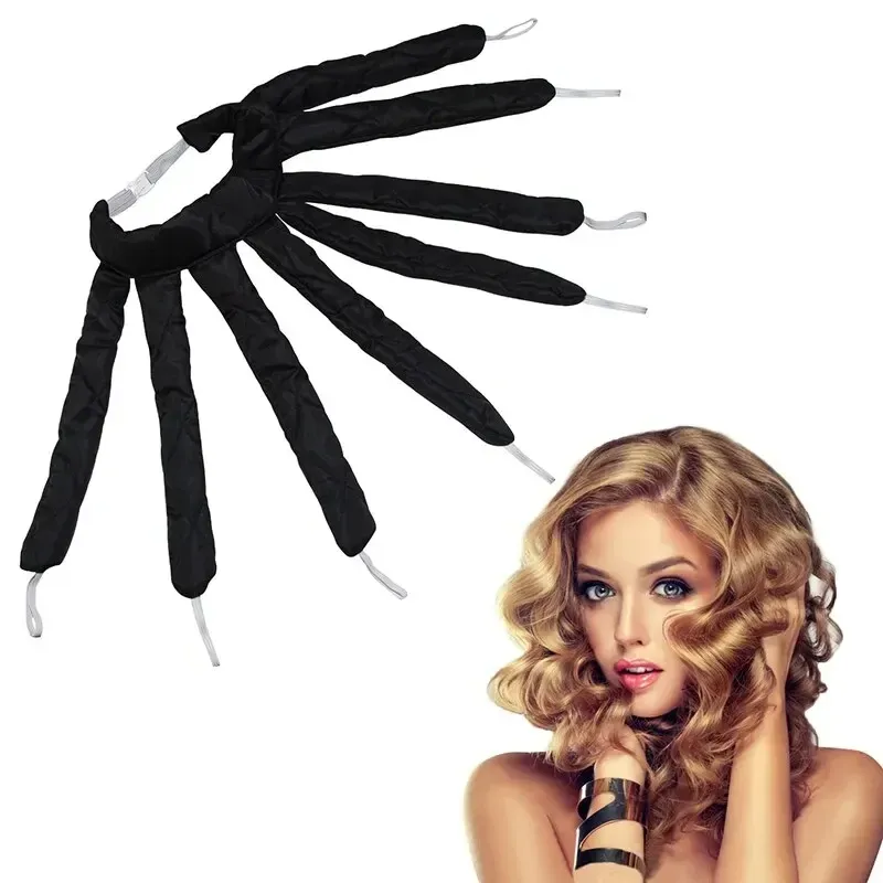 Bandeau sans chaleur pour cheveux rebelles – Ruban en soie pour boucles douces, formateur de vagues pour la nuit - Image 1