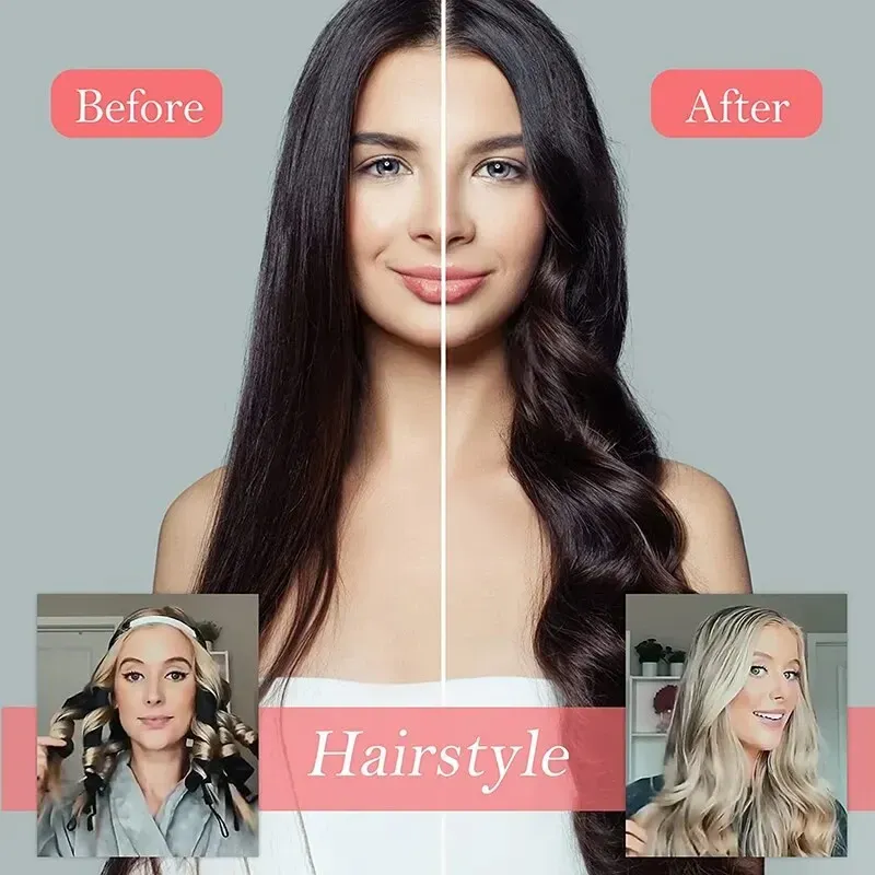 Bandeau sans chaleur pour cheveux rebelles – Ruban en soie pour boucles douces, formateur de vagues pour la nuit 3