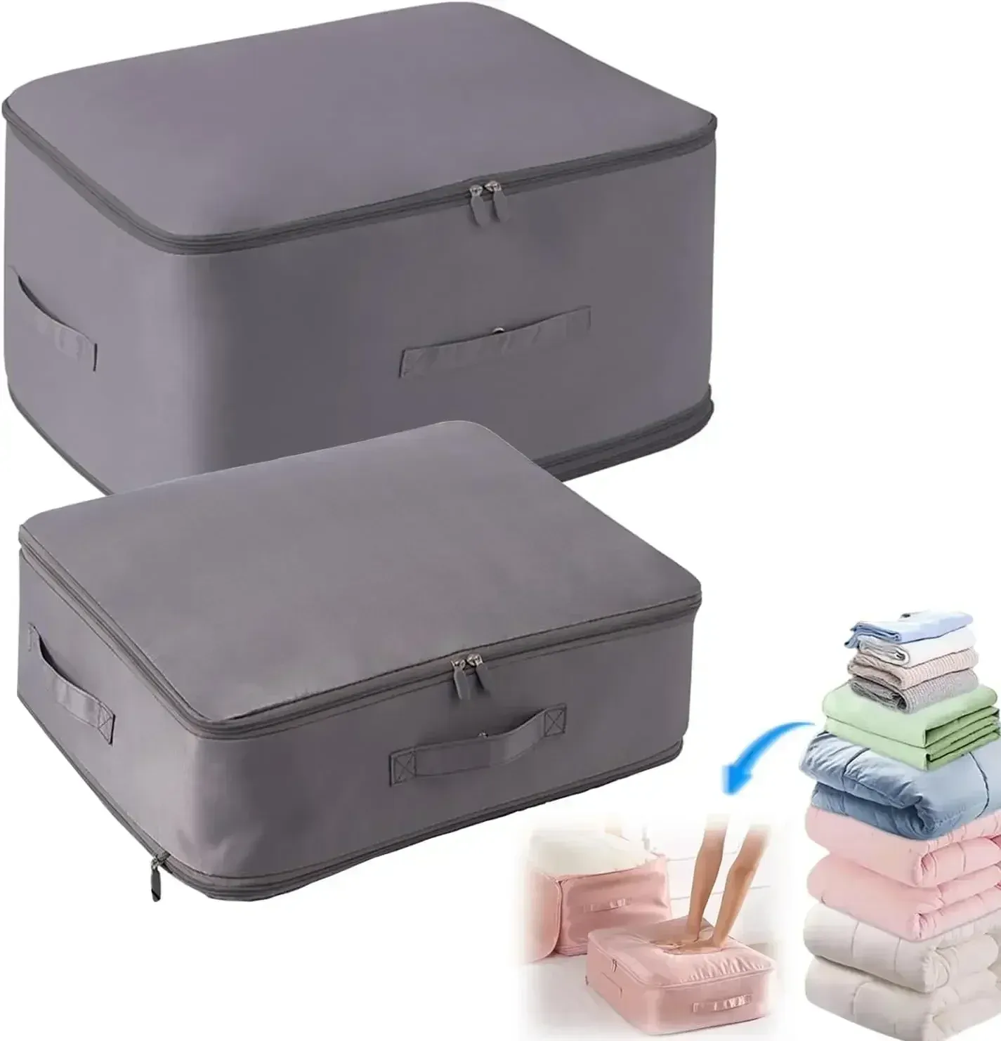 Poignées renforcées du sac de compression