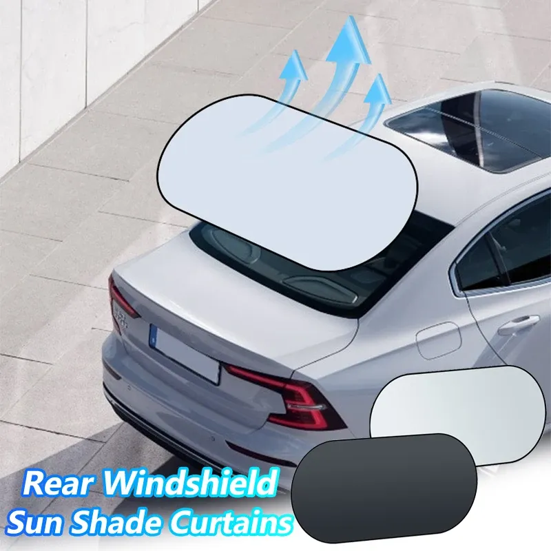 Pare-soleil réfléchissant anti-UV pour pare-brise arrière de voiture, isolant thermique et pliable avec pochette de rangement