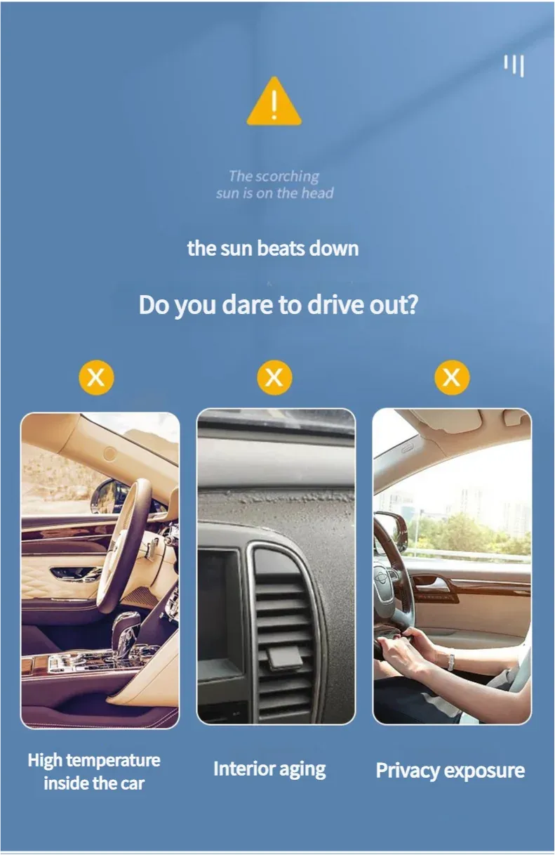 Pare-soleil pour voiture, installation sur pare-brise