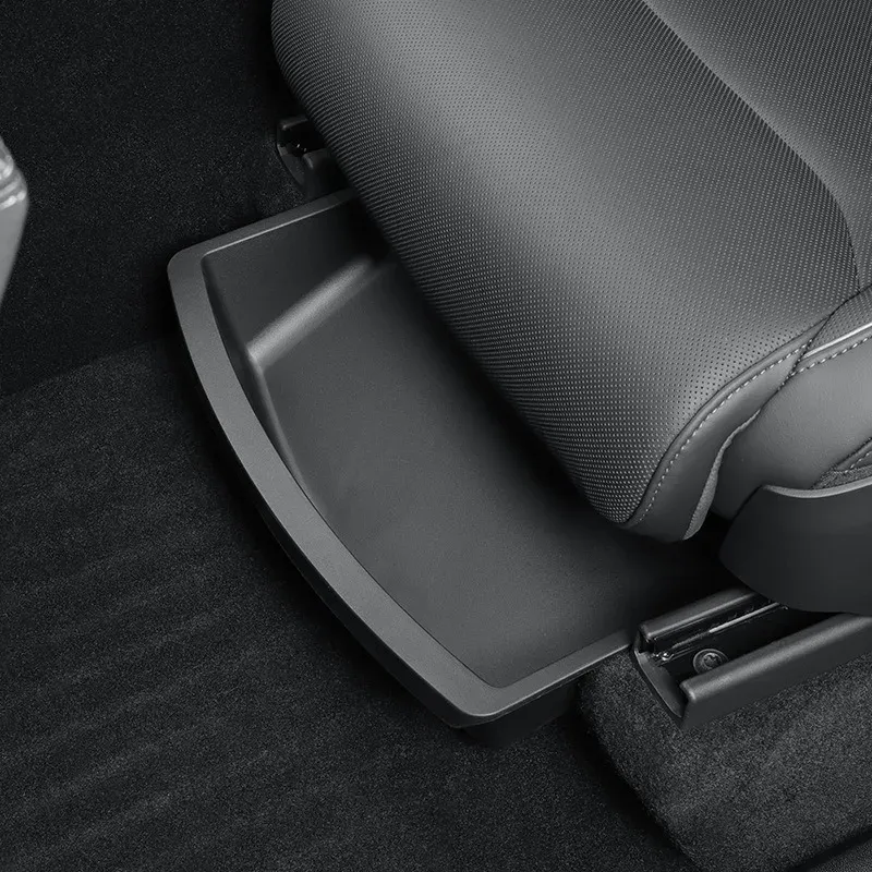 Boîte de rangement sous siège pour Tesla Modèle 2026 YL 6 places, tiroir en TPE, organisateur de sièges avant et arrière, accessoires d'intérieur 3