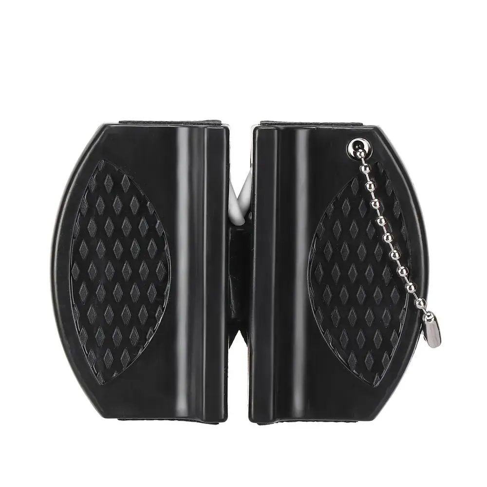 Mini affûteur de couteaux de poche en carbure et céramique, pierre à aiguiser multifonctionnelle pour outils d'extérieur 8