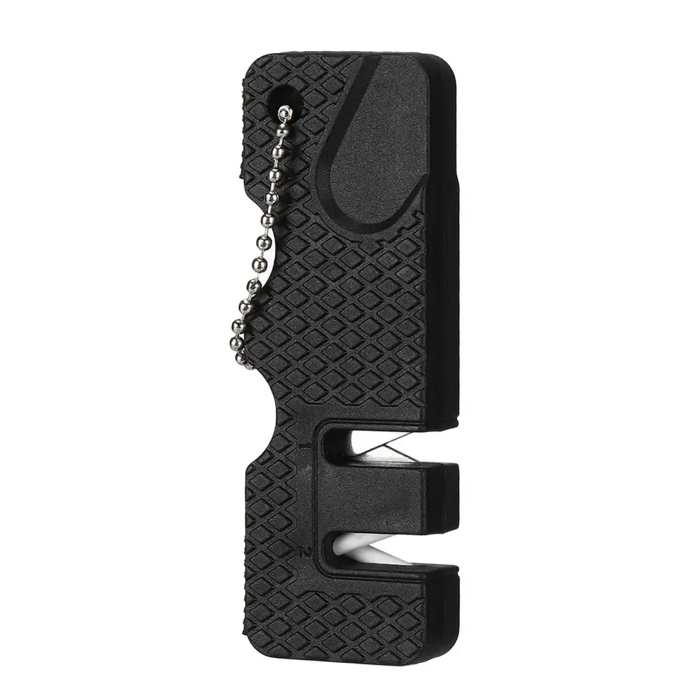 Mini affûteur de couteaux de poche en carbure et céramique, pierre à aiguiser multifonctionnelle pour outils d'extérieur 7