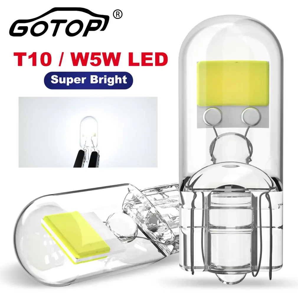 2x Ampoules LED W5W T10 CANBUS sans erreur, 5W5 DC 12V, 6000K, compatibles 194 et 168, pour éclairage intérieur de voiture (plafonnier, dôme), feux de signalisation Auto, disponibles en blanc, ambre et rouge - Image 1