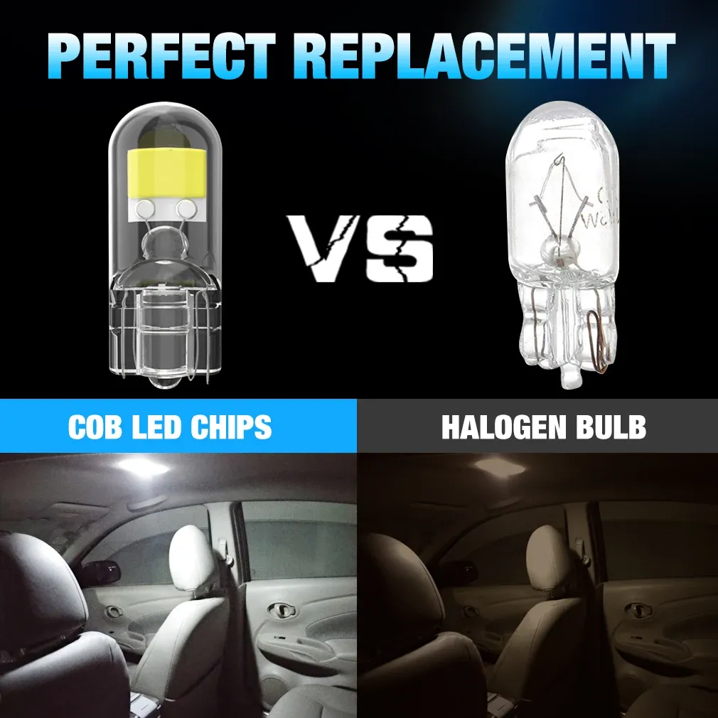 2x Ampoules LED W5W T10 CANBUS sans erreur, 5W5 DC 12V, 6000K, compatibles 194 et 168, pour éclairage intérieur de voiture (plafonnier, dôme), feux de signalisation Auto, disponibles en blanc, ambre et rouge 4