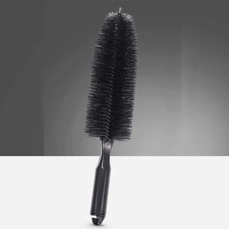 Brosse de nettoyage pour pneus et jantes de voiture avec manche 7