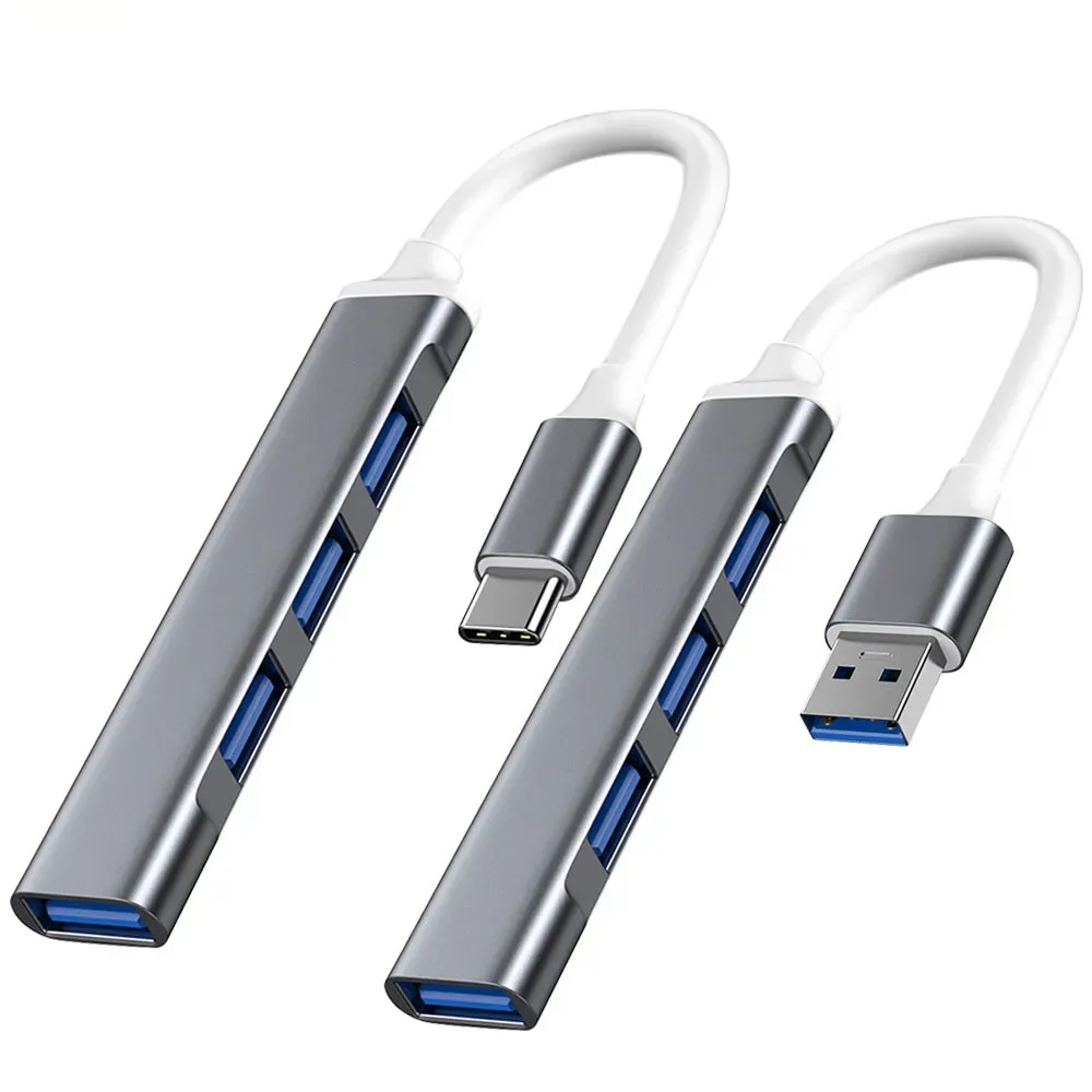 Hub USB-C 3.0 4 ports, adaptateur OTG multi-répartiteur pour MacBook Pro 13/15 et MacBook Air, Xiaomi, Lenovo et PC