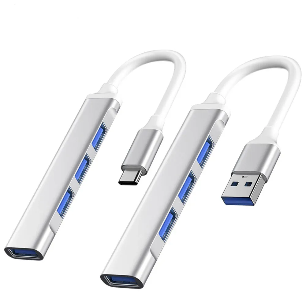 Hub USB-C 3.0 4 ports, adaptateur OTG multi-répartiteur pour MacBook Pro 13/15 et MacBook Air, Xiaomi, Lenovo et PC 2