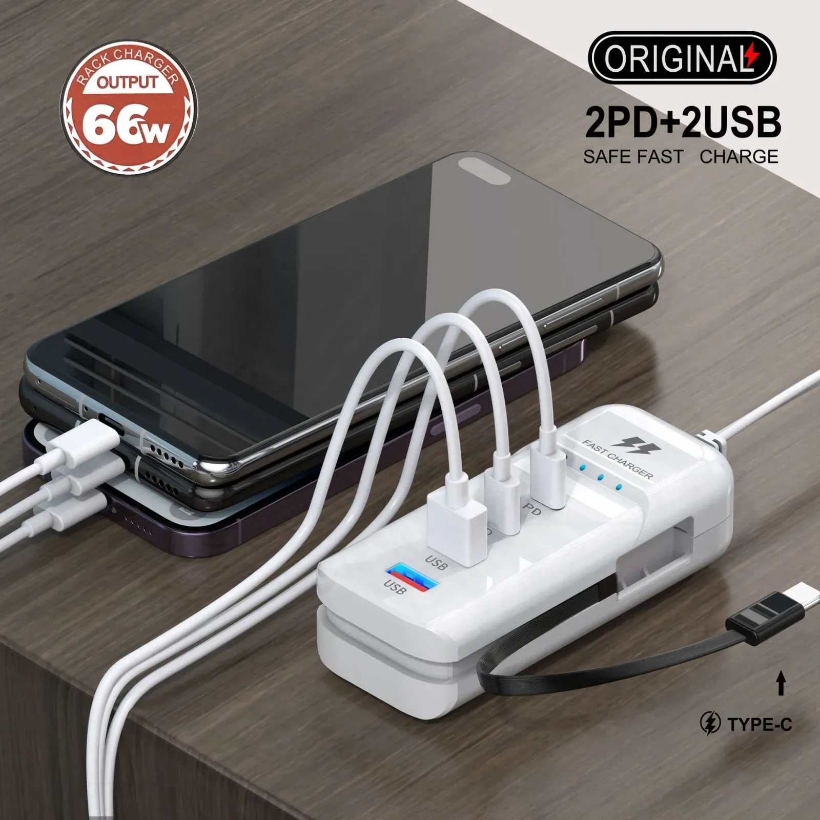 Chargeur USB-C Power Delivery multiport, finitions