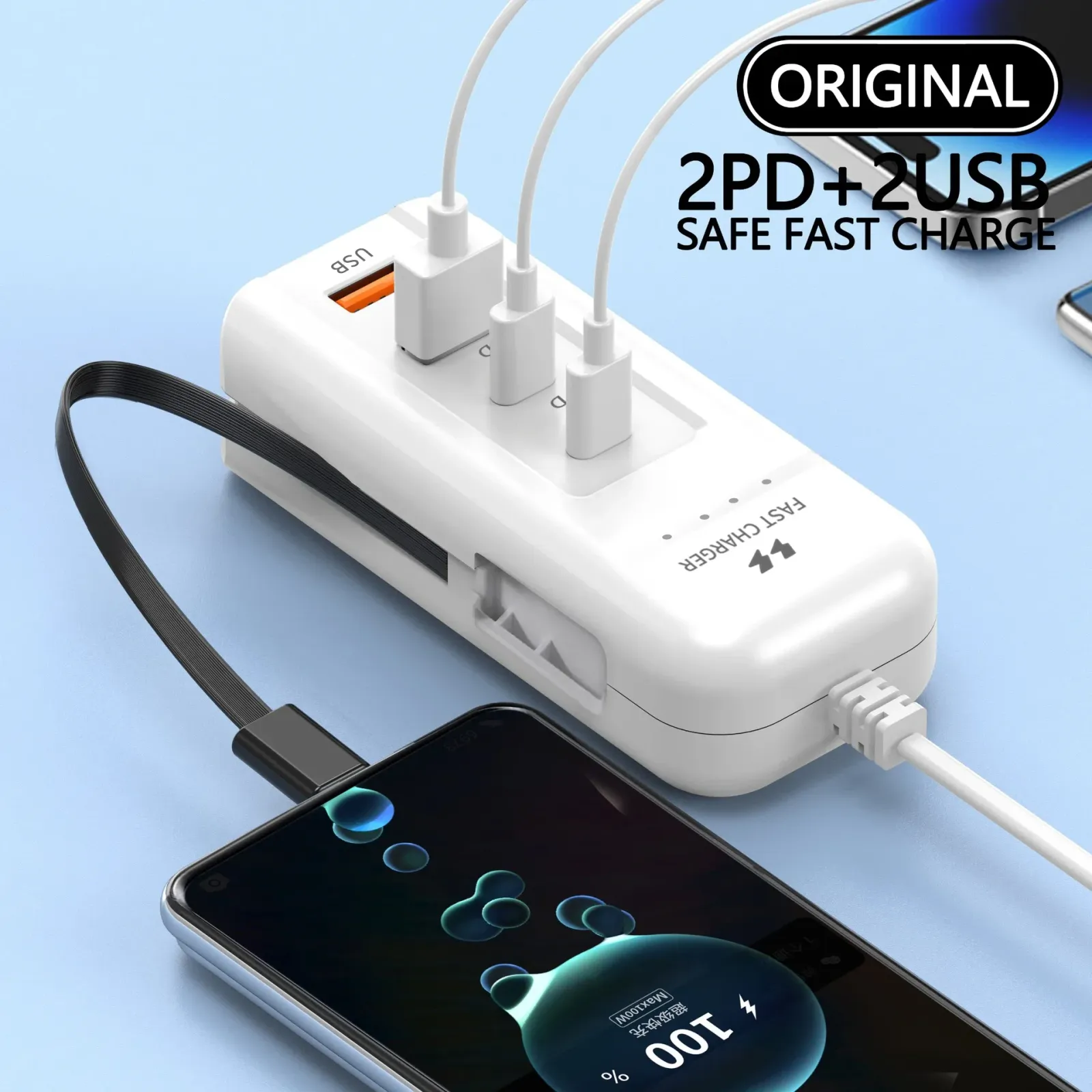 Chargeur USB-C Power Delivery multiport, ports de connexion
