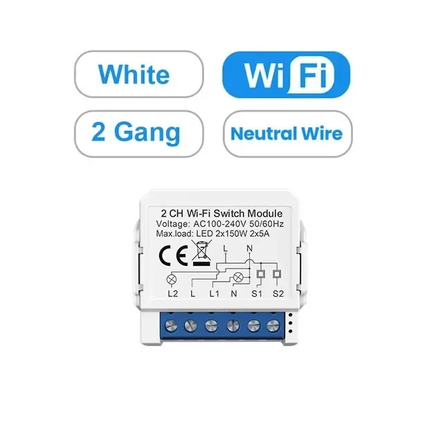 AVATTO Interrupteur Intelligent WiFi 1/2/3/4 Voies, Module DIY de Commande d'Éclairage, Contrôle Bidirectionnel, Compatible Tuya, Alexa et Google Home 9