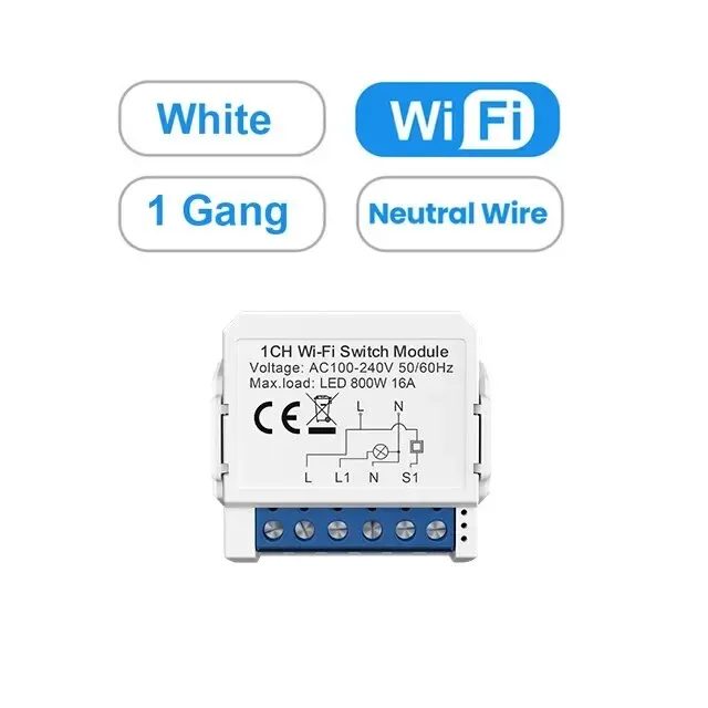 AVATTO Interrupteur Intelligent WiFi 1/2/3/4 Voies, Module DIY de Commande d'Éclairage, Contrôle Bidirectionnel, Compatible Tuya, Alexa et Google Home 7